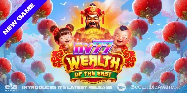 Tampilan visual slot Wealth of the East dengan tema festival Timur yang meriah